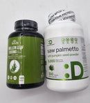 Saw Palmetto Supplement 5000mg with Pumpkin Seed, 300 Capsules +Herbame Mullein
