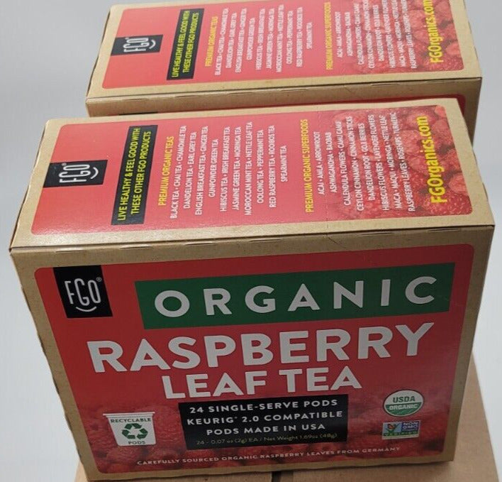 4 Cases (16 Boxes X 24 pods ) Red Raspberry Leaf Herb -Organic -Cut and Sifted