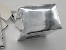 50 Gift Bag 4.5" x 4" x 3” small Glossy Silver Paper Gift Bag- New. Very upscale