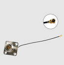 5-Pack N Type Female 4 Hole Flange Mount to RP-SMA Male RG174 Pigtail Cable 10cm