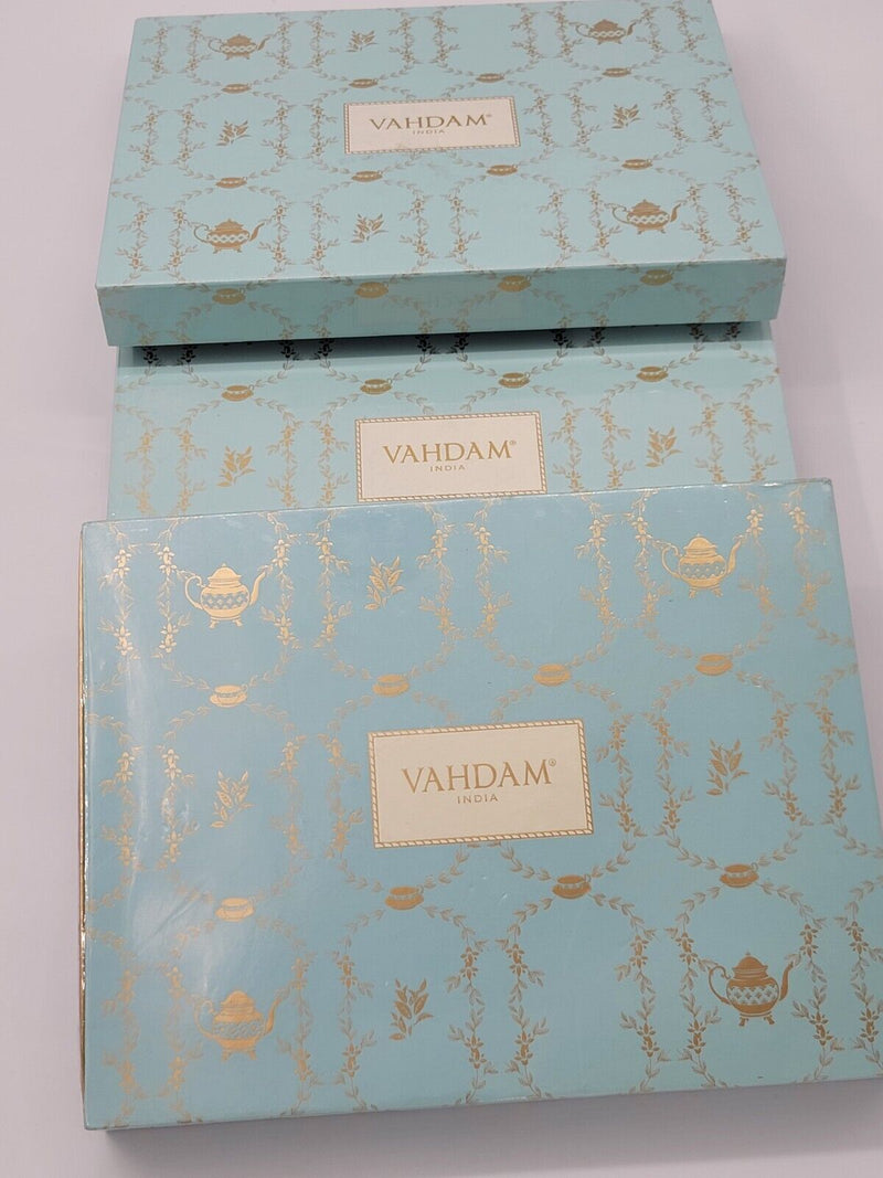 3 (Three)VAHDAM BLOOM Tea Gift Sets - 12 Tin Caddy  Assorted flavors .70oz each