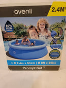 Avenli 8ft x 25in Easy Set Inflatable Above Ground Family Swimming Pool