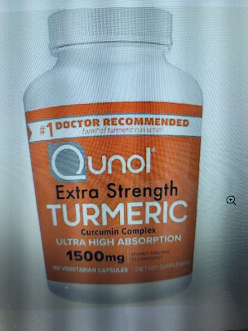 Qunol Extra Strength 1000mg Turmeric Curcumin Complex - 60 Vegetarian Capsules