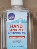 Eight Clean Works Fragrance Gel Hand Sanitizer 8 Oz Bottle
