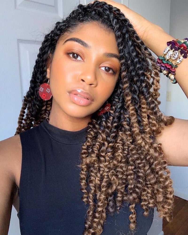 LOT 6 18" Passion Twist Hair Water Wave Crochet Braids 18"  LOT Braids NEW