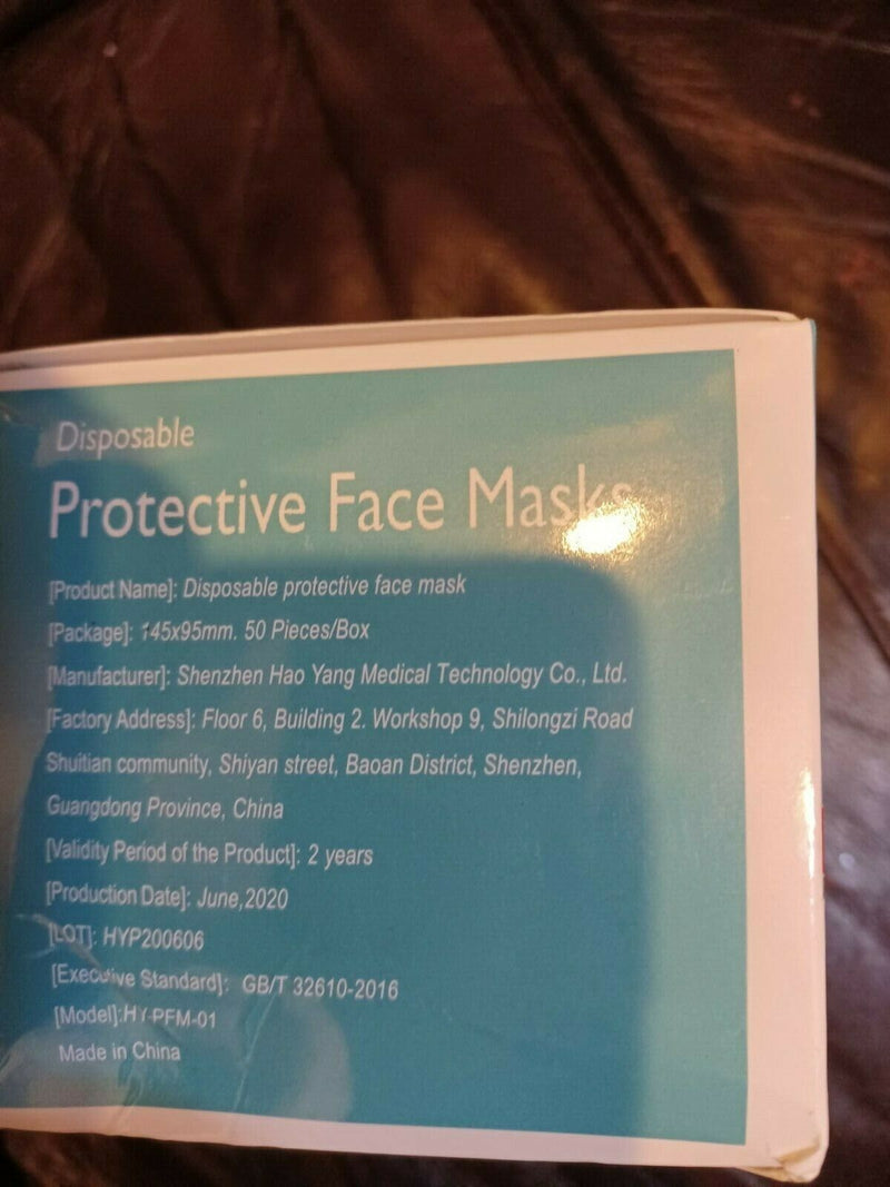 100 Pcs White Protective Face Masks 50 Children plus 50 unopened adult