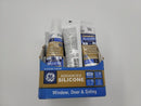 Six 6 GE ADVANCED Silicone KITCHEN & BATH Projects 2.8 oz. WHITE Waterproof NEW!