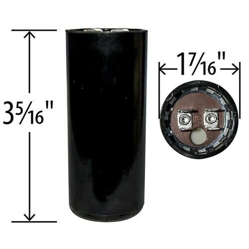 107871-0001 BMI Start Capacitor, 54-65uF, 220VAC,091A054B220AC1AH, 50/60Hz +65°C