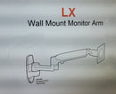Ergotron LX 32" Screen Support Mounting Arm for Monitor - Black -zc 3/4