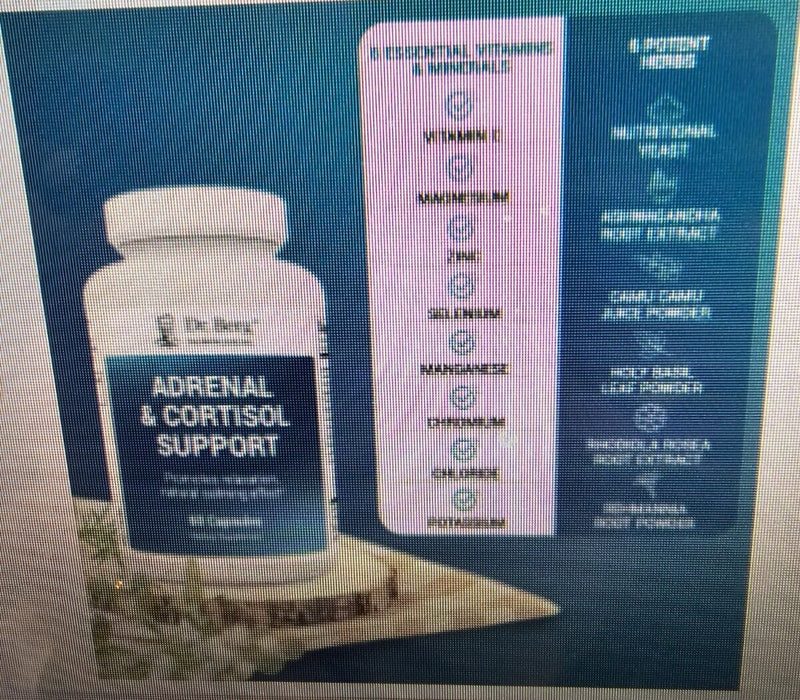 3 Dr Berg Adrenal And Cortisol Supplement 60 x 3 Caps, Support Mood And Stress