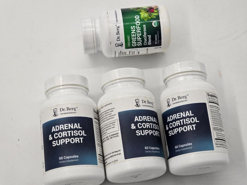 3 Dr Berg Adrenal And Cortisol Supplement 60 x 3 Caps, Support Mood And Stress +