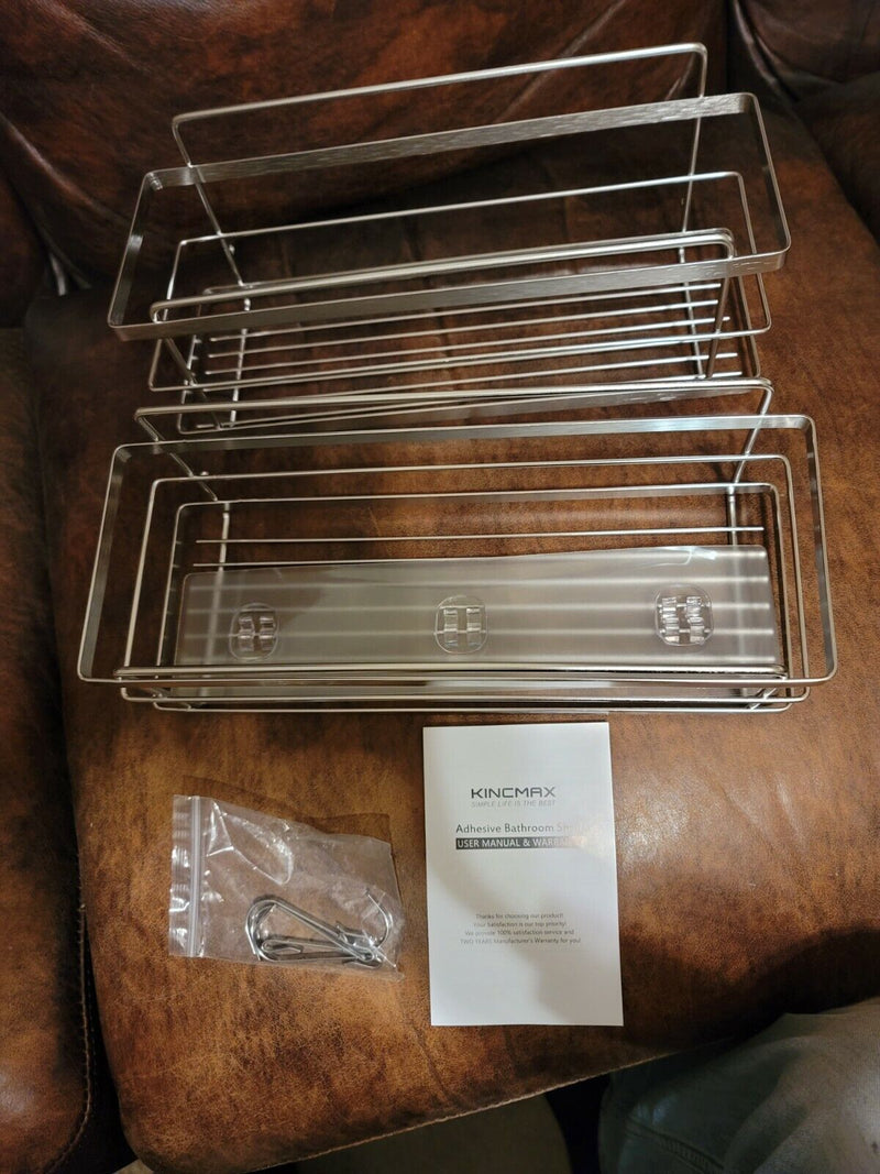 KINCMAX Shower Caddy 2 Basket Shelf + Bath Series Acrylic Series