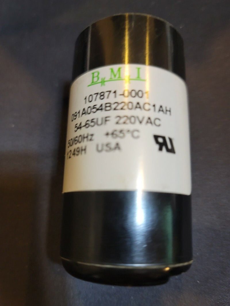 107871-0001 BMI Start Capacitor, 54-65uF, 220VAC,091A054B220AC1AH, 50/60Hz +65°C