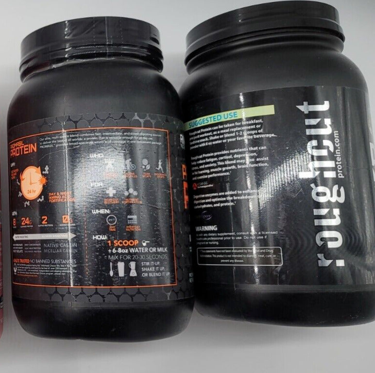 2 Items 1- ROUGHCUT WHEY PROTEIN ISOLATECOLLAGEN25 Grams Protein I 2 Carbs120+++