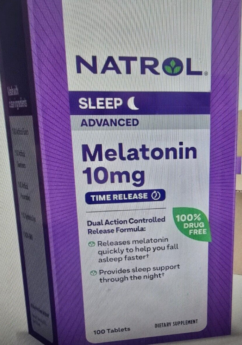 10 PACK Natrol Advanced Melatonin,Sleep, 10 mg, 100 Tablets (1000 tablets total)