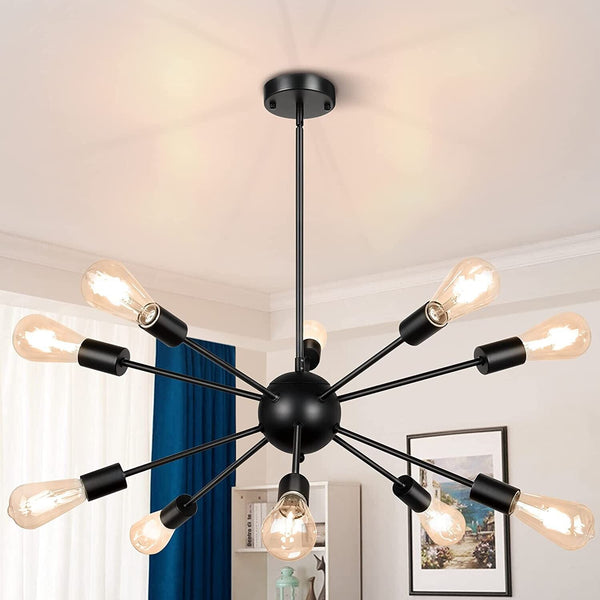 Sputnik Chandeliers 10-Light Modern Pendant Light + Floor Lamp