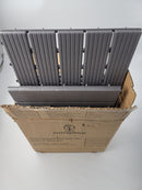 Cloveholm Patio Deck Tiles, Four Slat Plastic Outdoor Flooring, 9 Pcs One, Grey