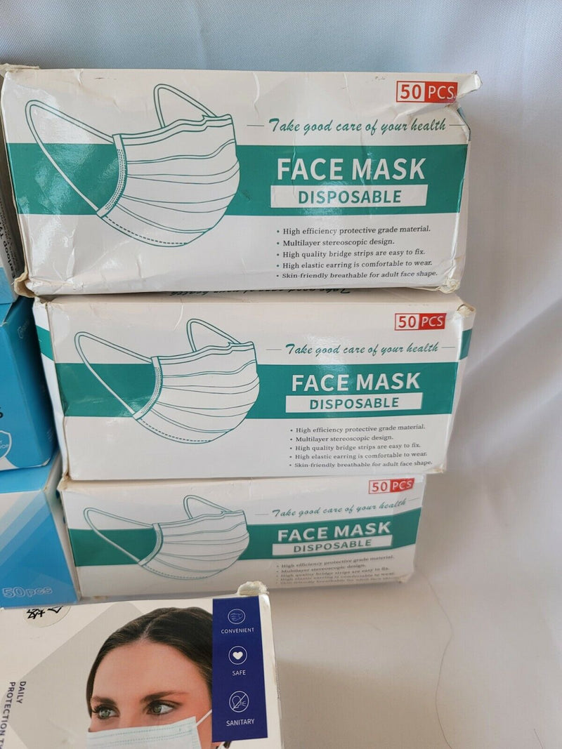 DISPOSABLE Blue MASK 3-ply 400 + Pcs- almost all fully plastic sealed