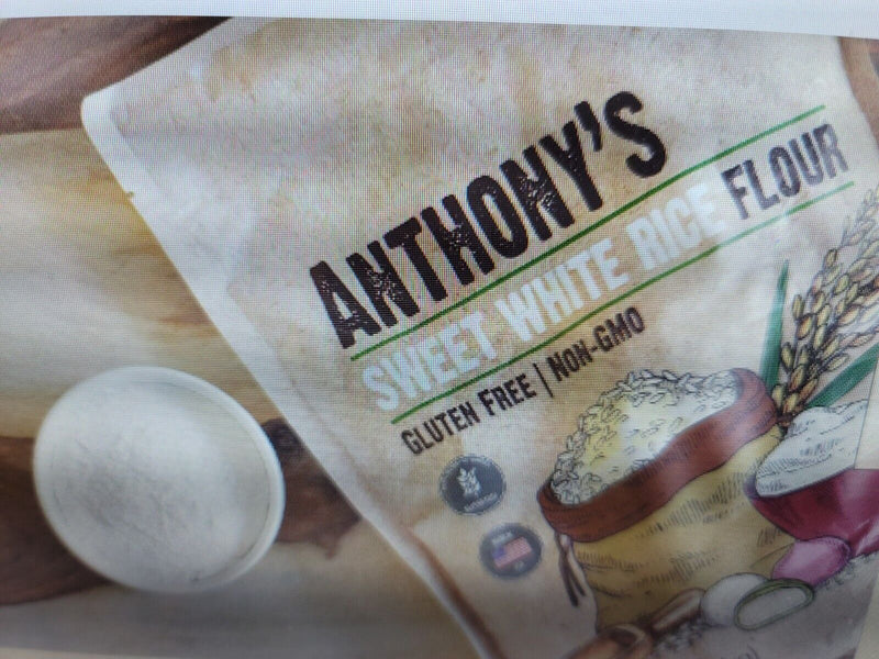 5 (Five) Anthony's  Sweet White Rice Flour, 3 lb, Gluten Free, Non GMO x 5