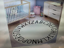 4' Round Kids Rugs Alphabet Nursery Rug Bedroom Crawling Mat Playmat Carpets