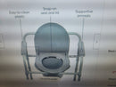 Two Medline Steel 3-in-1 Bedside Commodes, Portable Toilet Damaged Boxing&1 seat