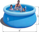 Avenli 8ft x 25in Easy Set Inflatable Above Ground Family Swimming Pool