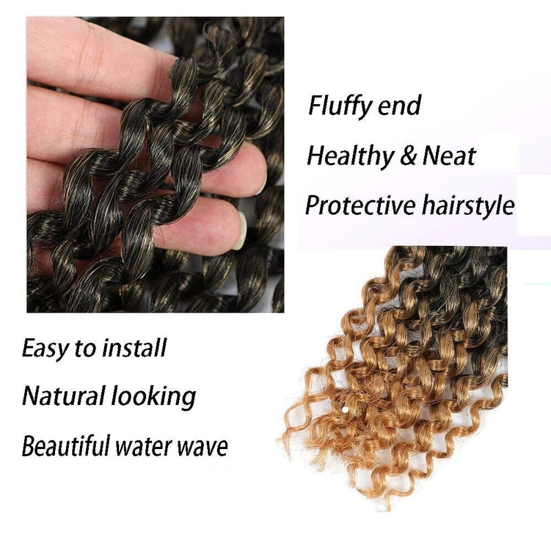 LOT 6 18" Passion Twist Hair Water Wave Crochet Braids 18"  LOT Braids NEW