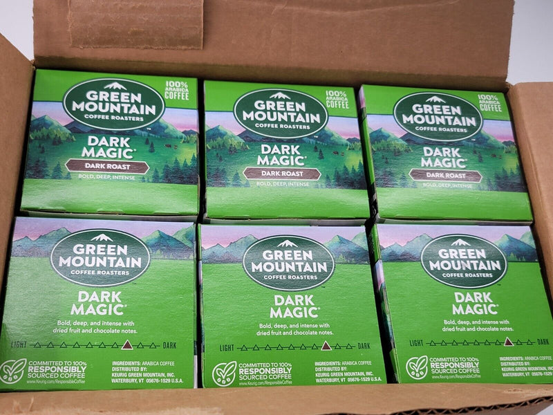 1 Case Green Mountain Coffee Dark Magic, Keurig K-Cup Pod, Dark Roast 72 Count