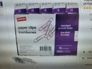 6 Lots Staples Smooth Paper Clips Silver (100/Box 10 Boxes/Pack x 6) 6000 clips