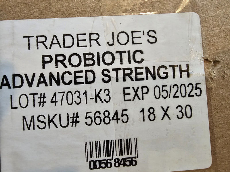 10 bottles Trader Joe's Advanced Strength Probiotic 30 Capsules In Bottle x 10