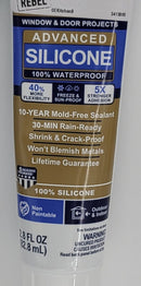 Six 6 GE ADVANCED Silicone KITCHEN & BATH Projects 2.8 oz. WHITE Waterproof NEW!