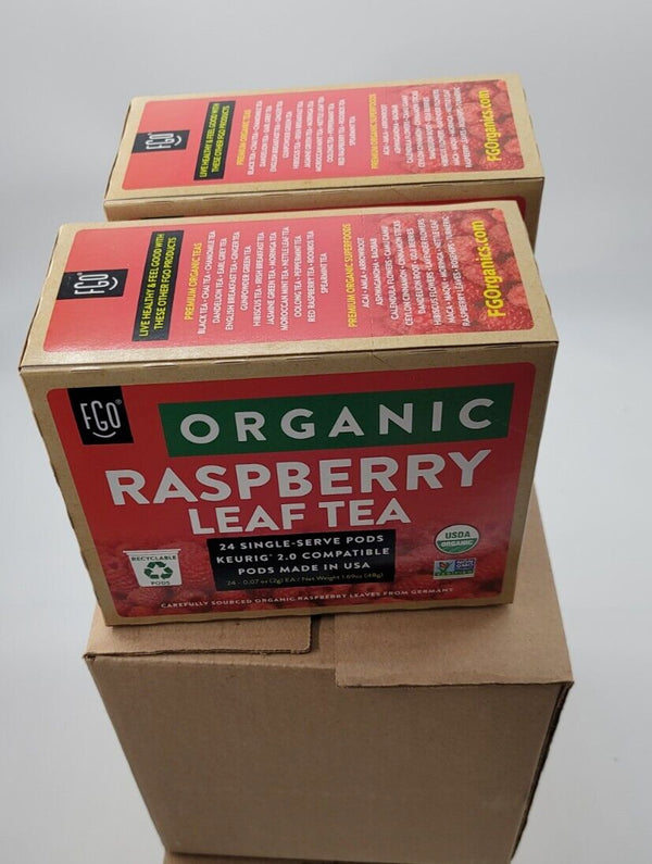 1 Cases (4 Boxes X 24 pods ) Red Raspberry Leaf Herb -Organic -Cut and Sifted
