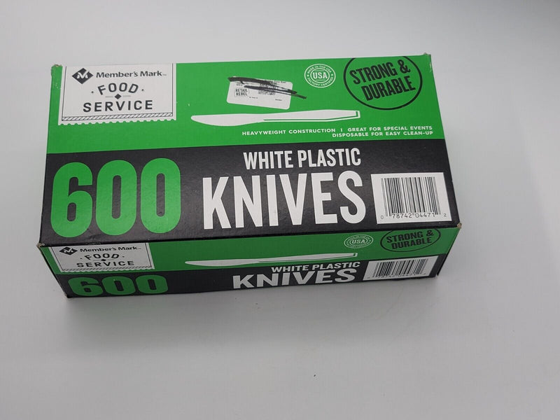 1200 knives Member's Mark White Plastic Knives, Heavyweight (600 ct. x 2)