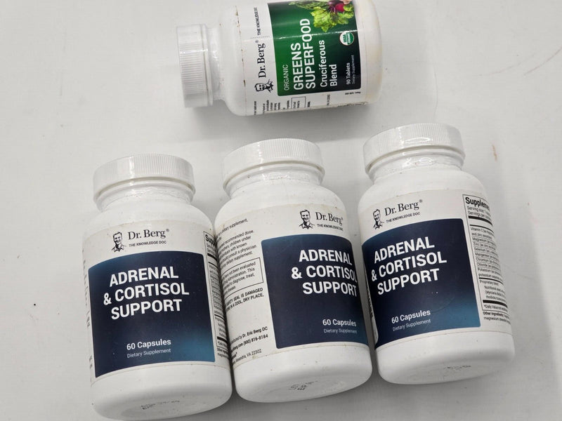 3 Dr Berg Adrenal And Cortisol Supplement 60 x 3 Caps, Support Mood And Stress +