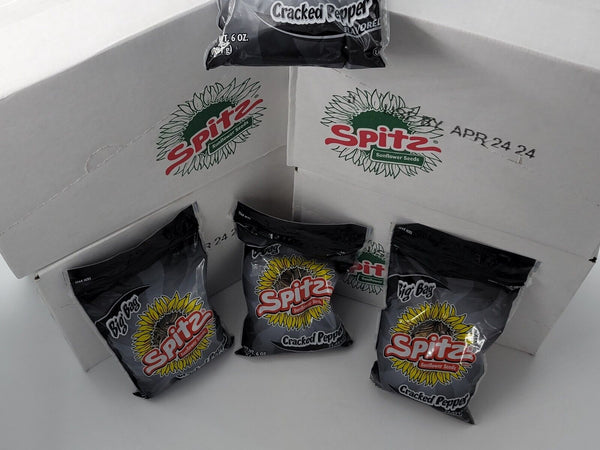 4 Boxes Sunflower Seeds Cracked Pepper 6 Oz - Pack of 9 x 4 Boxes 36 total