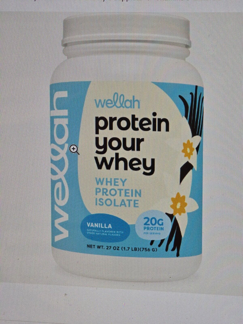 2 (TWO) Wellah Your Whey (30 Servings, Vanilla) - Whey Protein Isolate Protein