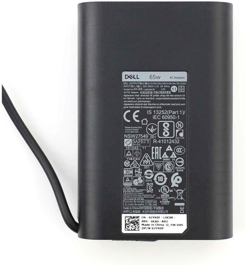 Dell Laptop Charger 65W USB-C AC Power Adapter Include Power Cord NEW