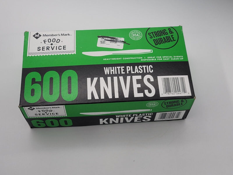 1200 knives Member's Mark White Plastic Knives, Heavyweight (600 ct. x 2)