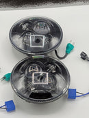 Pair 7" Inch Round LED Headlights Hi/Lo Beam For Hummer LJ  CJ