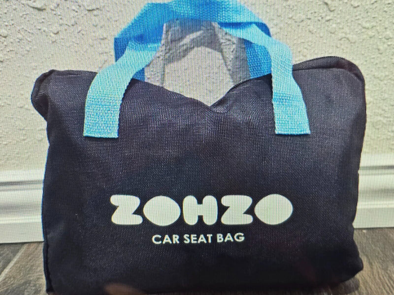 ZOHZO Car Seat Travel Bag - Drawstring Bag for Air Travel (Black)