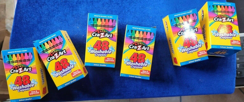 (15) Bx Cra-ZArt 48 Wash Crayons School Quality Non Toxic Coloring Quality Lot