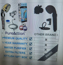 Three PureAction Vitamin C Shower Head Filter with Hose & Replacement Filters