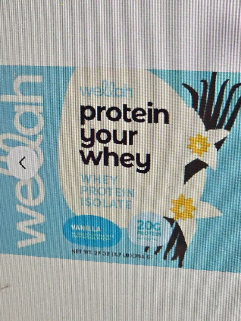 2 (TWO) Wellah Your Whey (30 Servings, Vanilla) - Whey Protein Isolate Protein