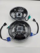 Pair 7" Inch Round LED Headlights Hi/Lo Beam For Hummer LJ  CJ