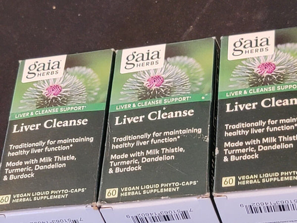 Three Gaia Herbs Liver Cleanse Support 60 x 3 Vegan Liquid Phyto-caps (180)