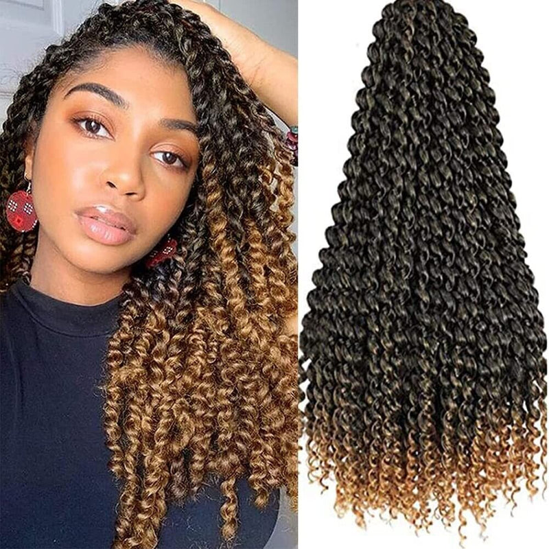 LOT 6 18" Passion Twist Hair Water Wave Crochet Braids 18"  LOT Braids NEW