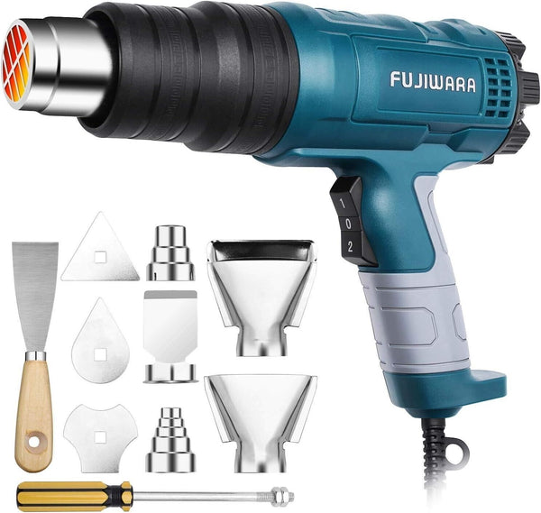 Heat Gun Kit 2000W with Dual-Temperature 5 Nozzles,Hot Air Gun 122ᵒF-1022ᵒF...