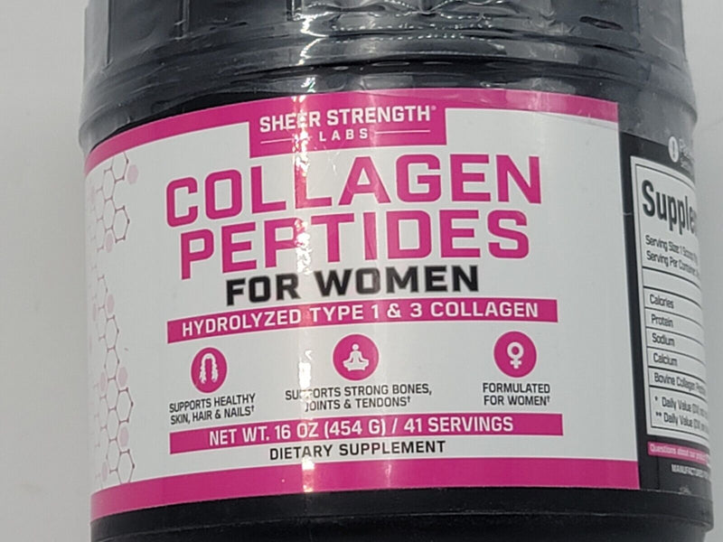 Three Sheer Strength Labs Collagen Hydrolysate Powder - Collagen Peptides Women