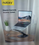 Nulaxy Telescopic 360 Rotating Laptop Stand for Desk Adjustable Height A-Gray