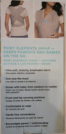 Moby Elements Baby Wrap - Breathable Soft Featherknit  - 8-33 lbs